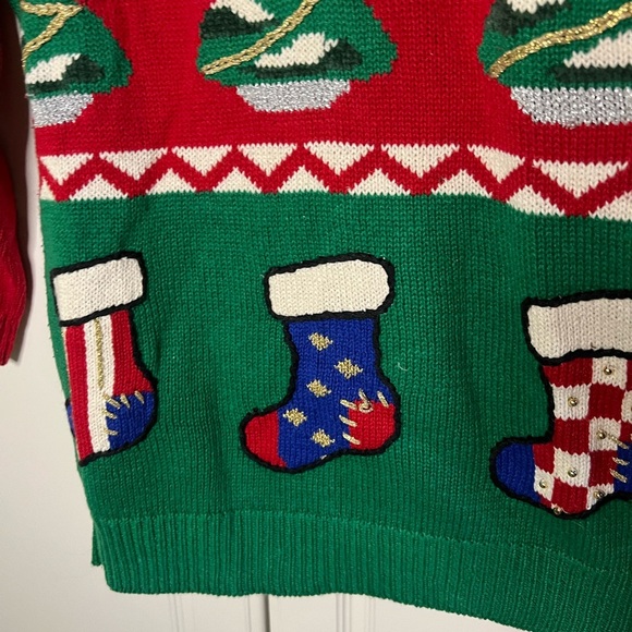 Vintage 1980s Knit Christmas Sweater - Picture 4 of 9